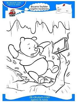 Çocuklar İçin Piglet Boyama Sayfaları 